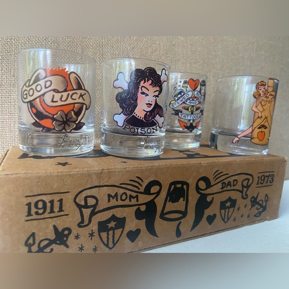 sailor jerry Dining Vintage Y2k Sailor Jerry Shot Glass Collectors Set Poshmark